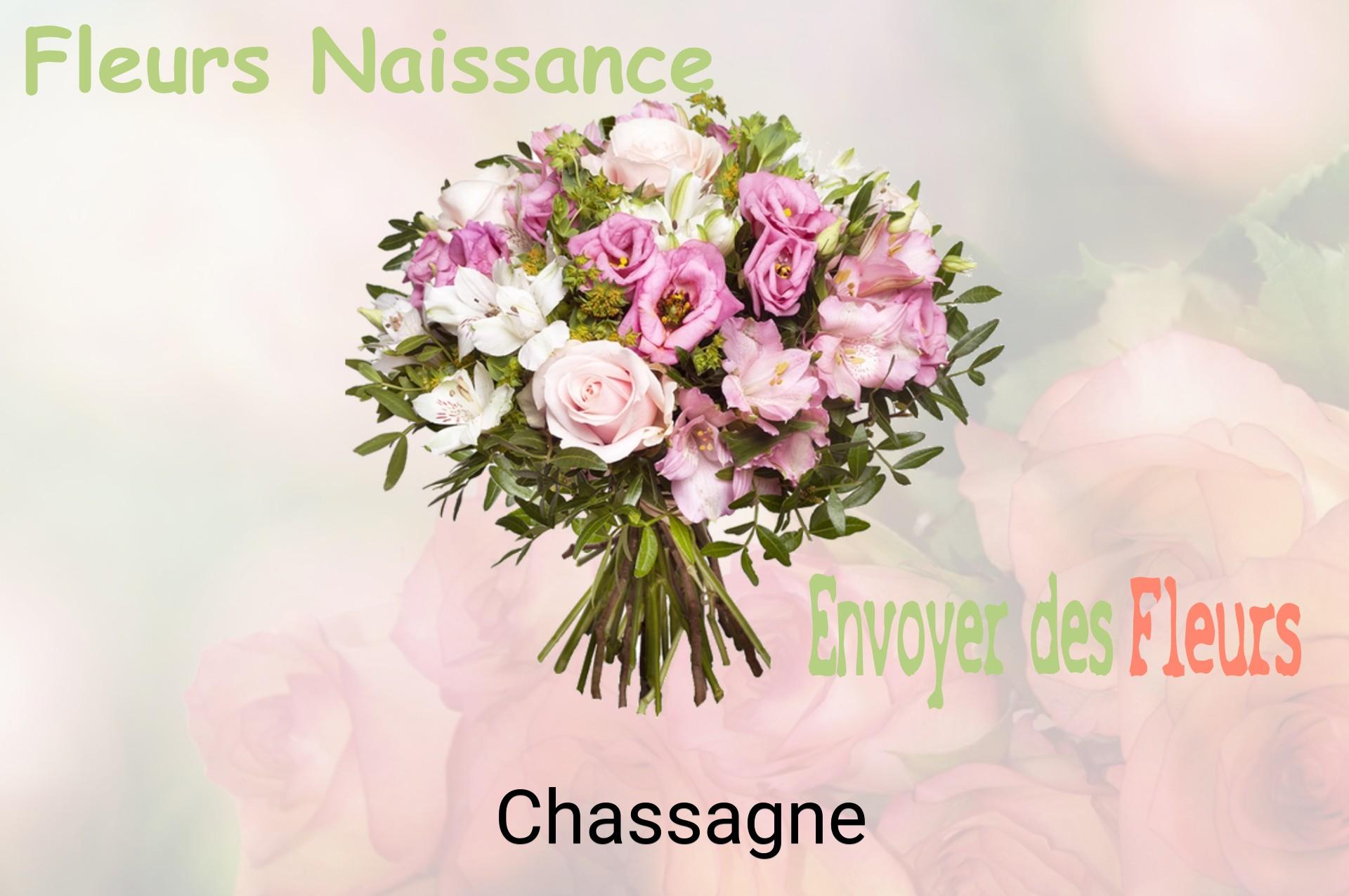 Bouquet de fleurs de naissance livré à Chassagne